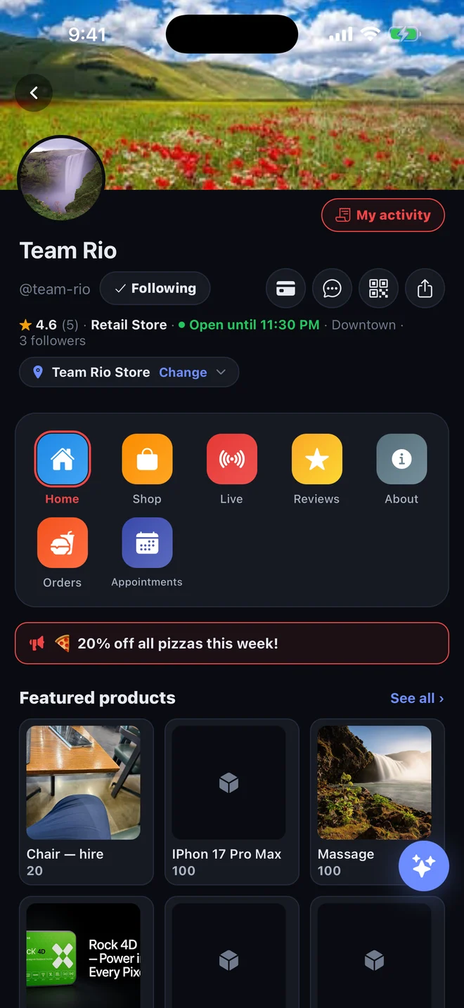 Team Rio’s Space in the KardoSpace app